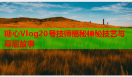 糖心Vlog20号技师揭秘神秘技艺与幕后故事