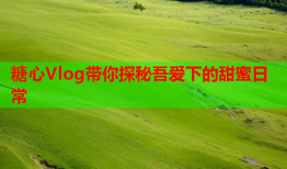 糖心Vlog带你探秘吾爱下的甜蜜日常