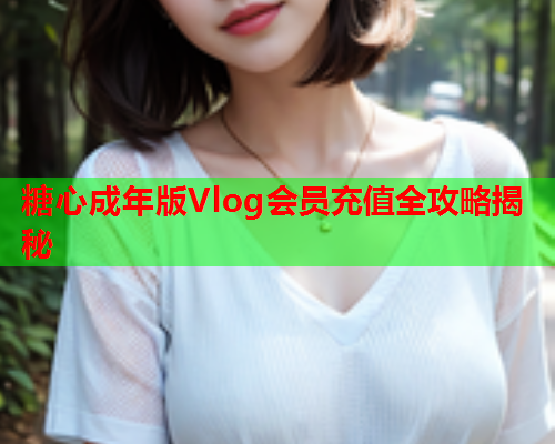 糖心成年版Vlog会员充值全攻略揭秘